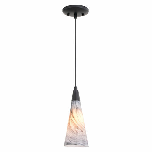Milano Matte Black Mini-Pendant Light by Vaxcel Lighting