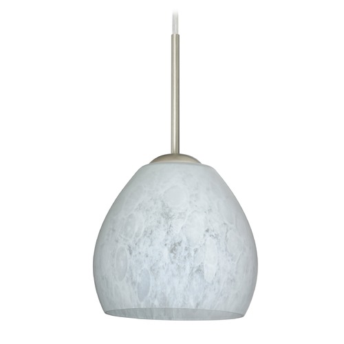 Besa Lighting Besa Lighting Bolla Satin Nickel LED Mini-Pendant Light 1BT-412219-LED-SN