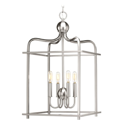 Assembly Hall Brushed Nickel Pendant by Progress Lighting