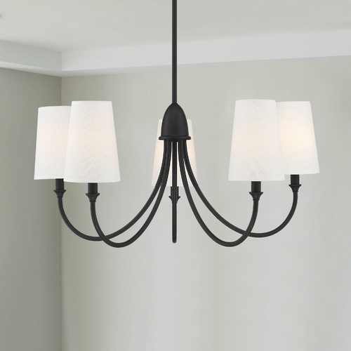 Savoy House Cameron 29-Inch Matte Black Chandelier by Savoy House 1-2540-5-89
