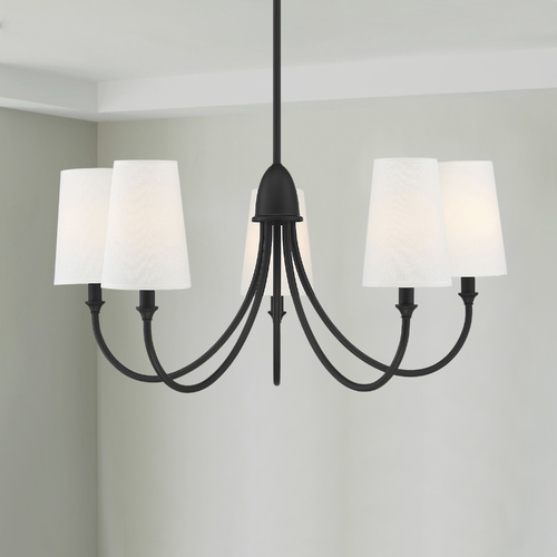 Cameron 29-Inch Matte Black Chandelier by Savoy House