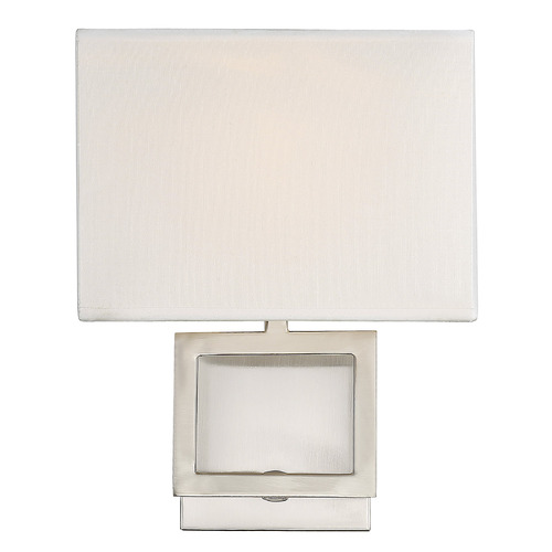 10.38-Inch High Wall Sconce in Brushed Nickel by Meridian