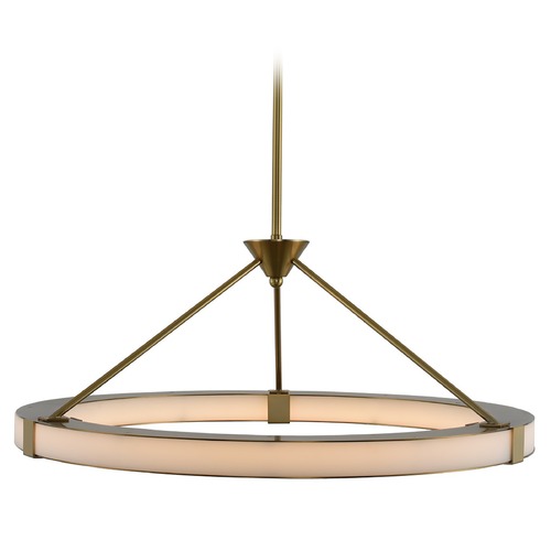 Kalco Lighting Lavo 28-Inch Round LED Pendant in Winter Brass by Kalco Lighting 509950WB