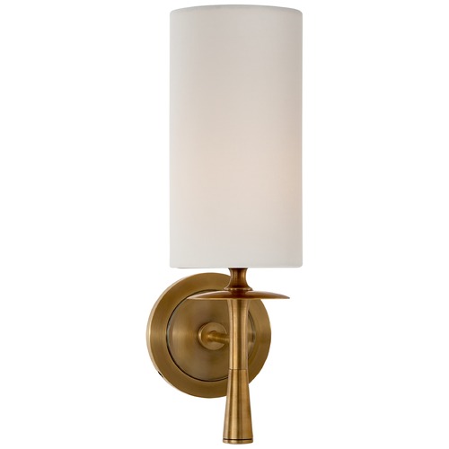 Visual Comfort Signature Collection Aerin Drunmore Single Sconce in Antique Brass by Visual Comfort Signature ARN2018HABL