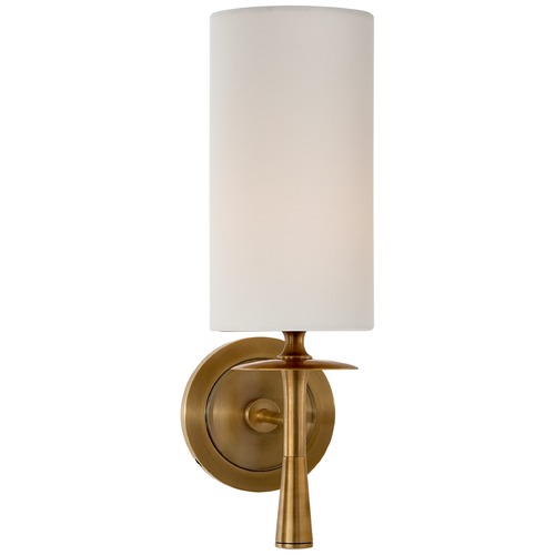 Aerin Drunmore Single Sconce in Antique Brass by Visual Comfort Signature