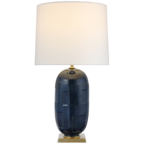 Visual Comfort Signature Collection Thomas OBrien Incasso Lamp in Mixed Blue Brown by Visual Comfort Signature TOB3685MBBL