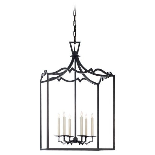 Visual Comfort Signature Collection E.F. Chapman Fancy Darlana Lantern in Aged Iron by Visual Comfort Signature CHC2182AI