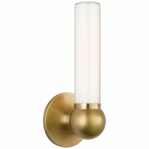 Visual Comfort Signature Collection Thomas OBrien Jeffery Sconce in Brass by Visual Comfort Signature TOB2775HAB-WG