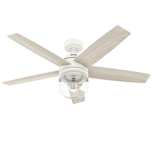 Hunter Fan Company Margo Textured White LED Ceiling Fan with Light