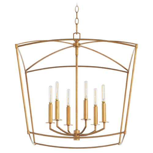 Mantle Gold Leaf Pendant by Quorum Lighting