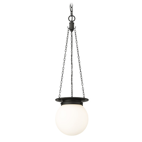 Z-Lite Calhoun Matte Black Mini-Pendant Light with Globe Shade