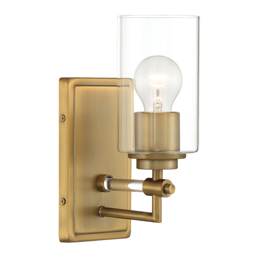 Binsly Wall Sconce in Aged Brass by Minka Lavery