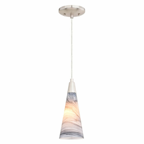 Milano Satin Nickel Mini-Pendant Light by Vaxcel Lighting