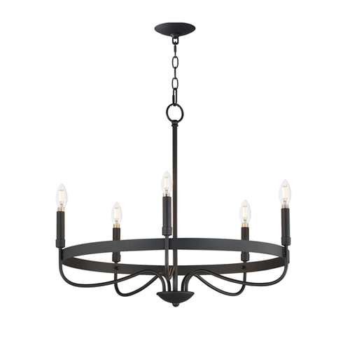 Frankie 5-Light Chandelier in Black by Maxim Lighting