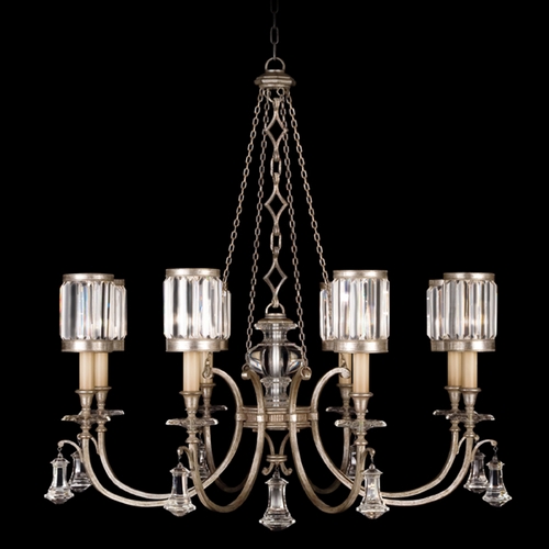 Fine Art Lamps Eaton Place Silver Leaf Crystal Chandelier