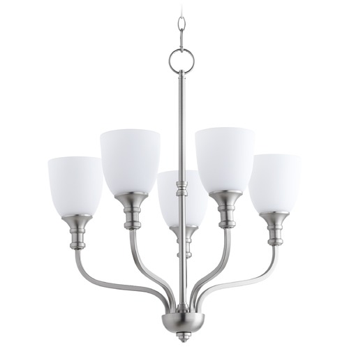 Quorum Lighting Richmond Satin Nickel Chandelier by Quorum Lighting 6811-5-65