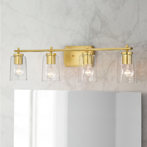 Bathroom Lights Sconces Lighting, Gold Bathroom Light Fixtures 4 Lights