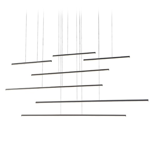 Chute Motion Black LED Multi-Light Pendant by Kuzco Lighting