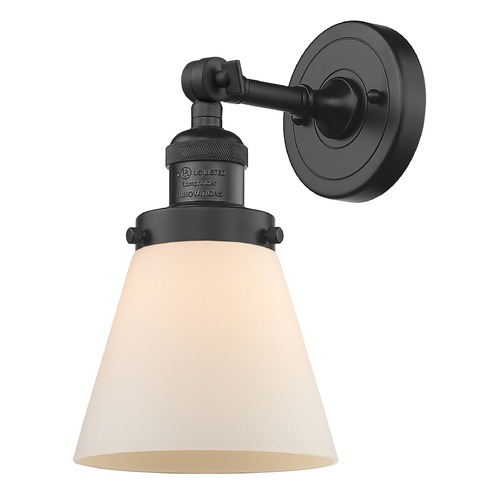 Innovations Lighting Innovations Lighting Small Cone Matte Black Sconce 203-BK-G61