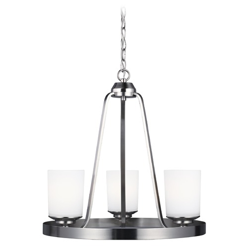 Kemal Brushed Nickel Chandelier by Generation Lighting