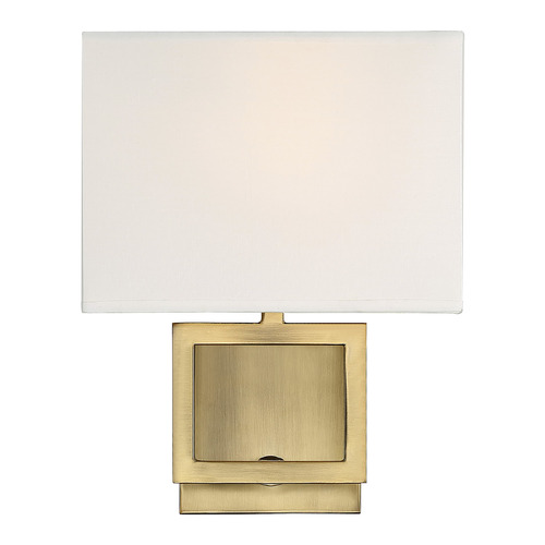 Meridian 10.38-Inch High Wall Sconce in Natural Brass by Meridian M90009NB