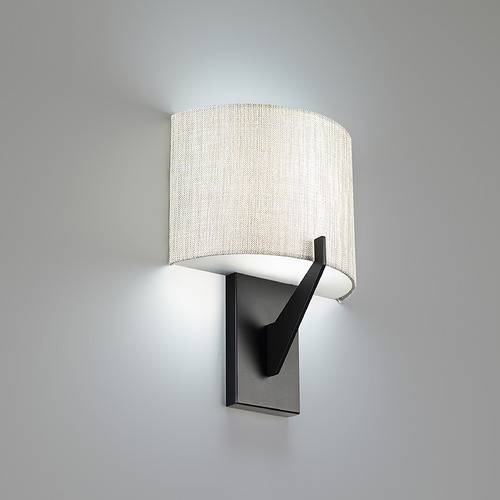 Fitzgerald 8-Inch LED Wall Sconce in Black 3CCT 3000K by WAC Lighting