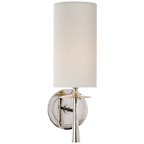 Visual Comfort Signature Collection Aerin Drunmore Single Sconce in Polished Nickel by Visual Comfort Signature ARN2018PNL