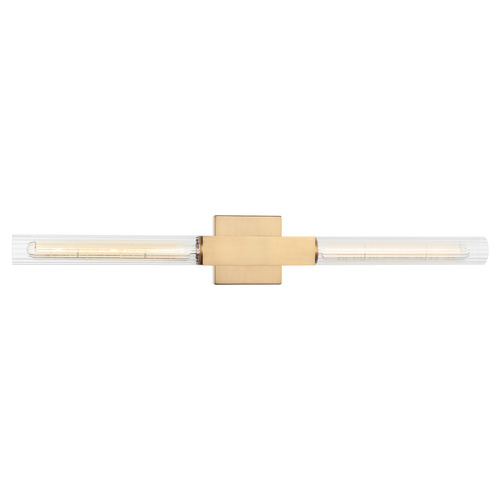Matteo Lighting Matteo Lighting Odelle Aged Gold Brass Vertical Bathroom Light S03112AG