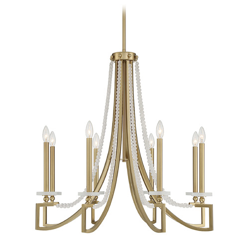 Helen 8-Light Chandelier in Warm Brass by Savoy House