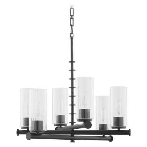 Mercier Matte Black Chandelier by Quorum Lighting