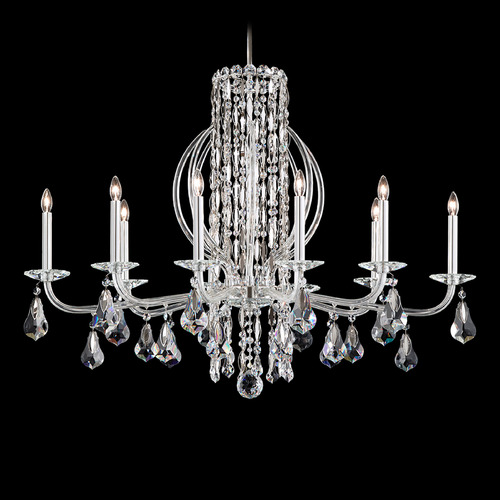 Schonbek Worldwide Lighting Siena Polished Stainless Steel Crystal Chandelier