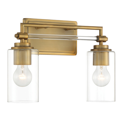 Binsly 2-Light Bath Light in Aged Brass by Minka Lavery