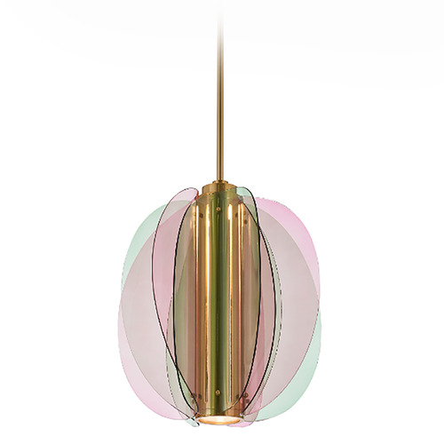 Kalco Lighting Tulipa Winter Brass LED Pendant Light