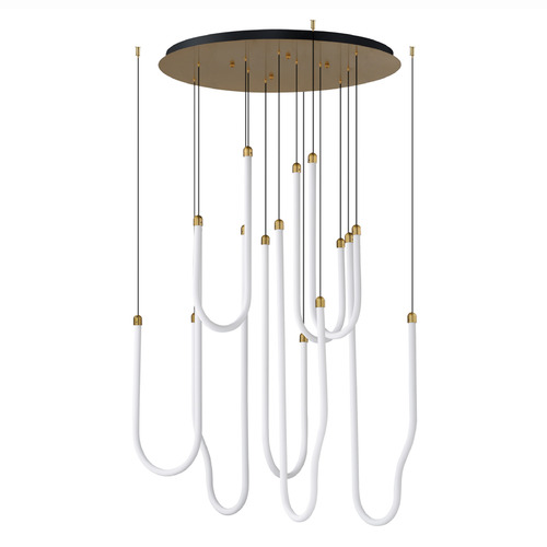 ET2 Lighting Et2 Soleil Natural Aged Brass LED Multi-Light Pendant E24988-NAB