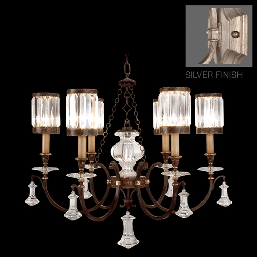 Fine Art Lamps Eaton Place Silver Leaf Crystal Chandelier