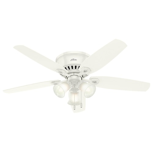 52-Inch Hunter Fan Builder Low Profile Snow White Ceiling Fan by Hunter Fan Company
