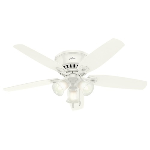 Hunter Fan Company 52-Inch Hunter Fan Builder Low Profile Snow White Ceiling Fan by Hunter Fan Company 53326