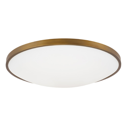 Sean Lavin Vance 18-Inch 3000K LED Flush Mount in Aged Brass by Visual Comfort Modern