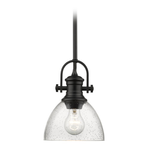 Golden Lighting Hines Mini Pendant in Black by Golden Lighting 3118-M1LBLK-SD