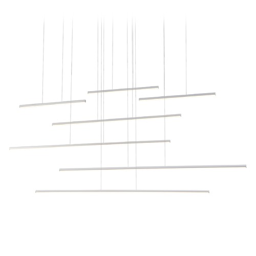 Chute Motion White LED Multi-Light Pendant by Kuzco Lighting