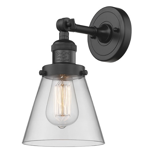 Small Cone Matte Black Sconce by Innovations Lighting