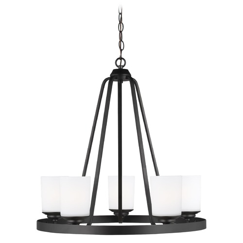 Generation Lighting Kemal Midnight Black Chandelier by Generation Lighting 3130705-112