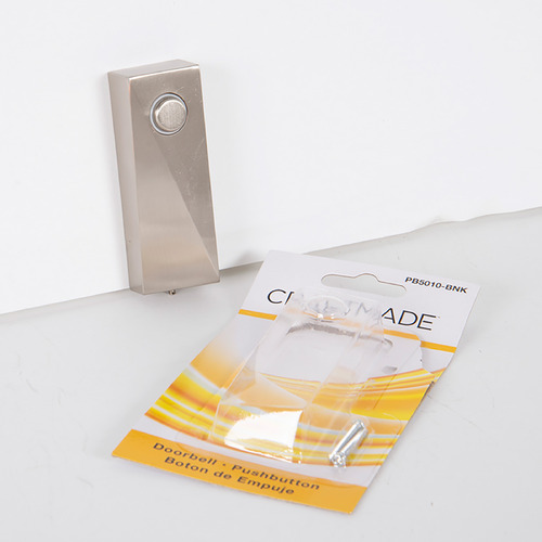 Push Button Brushed Polished Nickel LED Doorbell Button by Craftmade Lighting