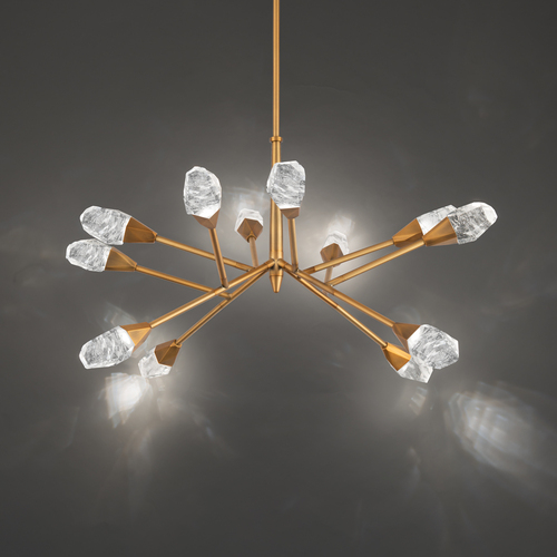 Synapse 31.50-Inch LED Pendant in Aged Brass by Schonbek Beyond