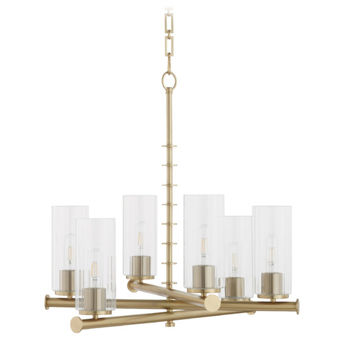 Quorum Lighting Juniper Aged Brass Chandelier by Quorum Lighting 641-6-80