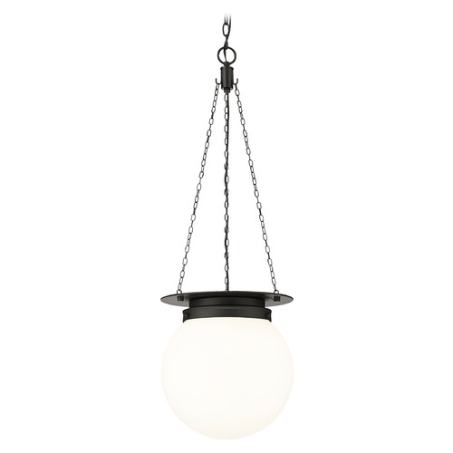 Z-Lite Calhoun Matte Black Pendant Light with Globe Shade