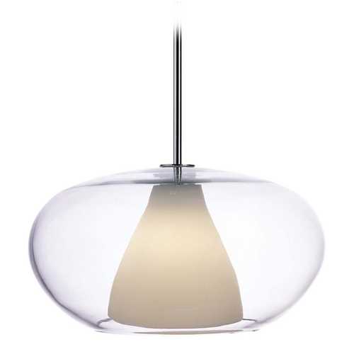 George Kovacs Lighting Soft Pendant with White Glass in Chrome by George Kovacs P3836-077