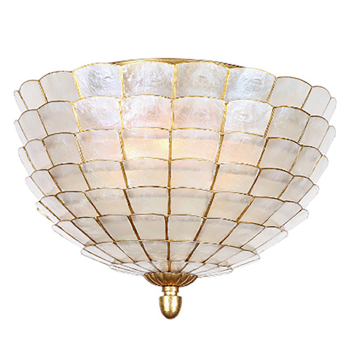 Kalco Lighting Samal Oxidized Gold Leaf Flushmount Light