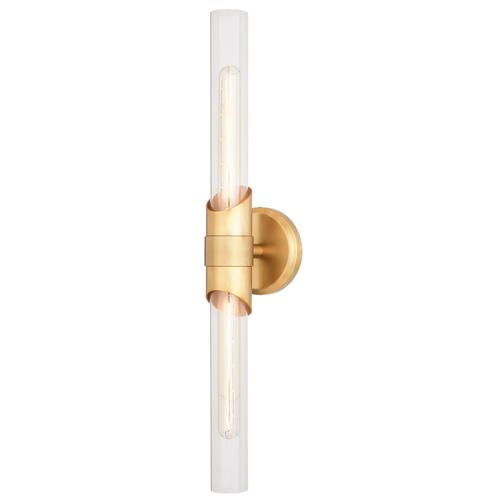 Webster Natural Brass Bathroom Light by Vaxcel Lighting