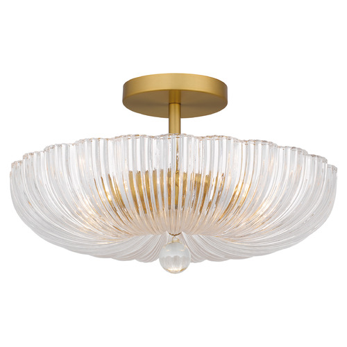 Quoizel Lighting Belmond Brushed Gold Semi-Flushmount Light